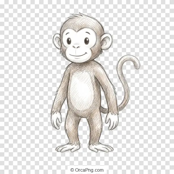 Friendly Cartoon Monkey