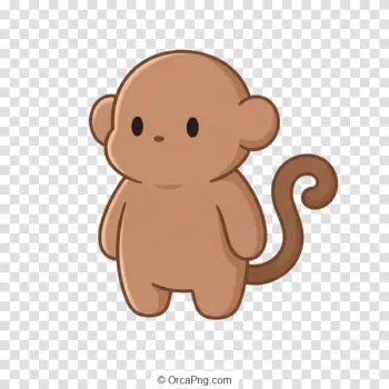 Sweet Little Cartoon Monkey