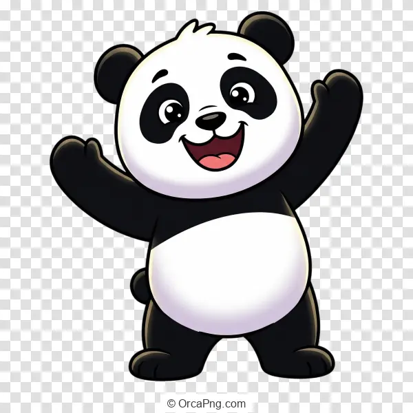 Friendly Waving Panda