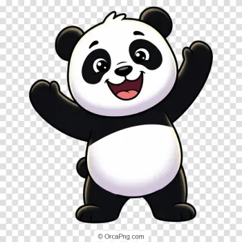 Friendly Waving Panda
