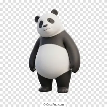 Friendly 3D Panda Mascot
