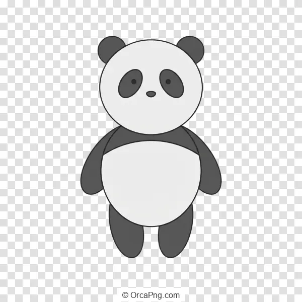 Minimalist Cartoon Panda