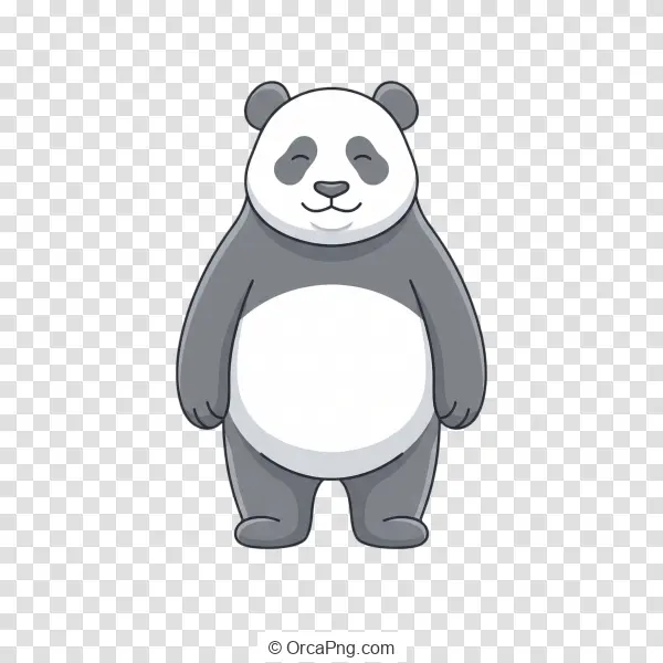 Friendly Upright Panda Illustration