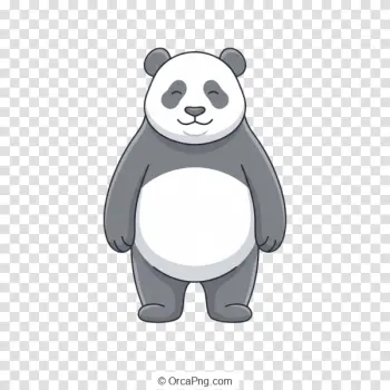 Friendly Upright Panda Illustration