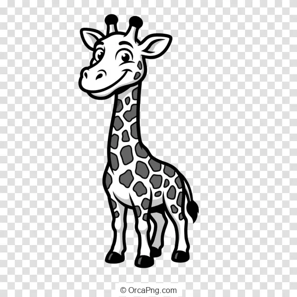 Friendly Cartoon Giraffe
