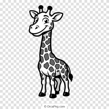 Friendly Cartoon Giraffe