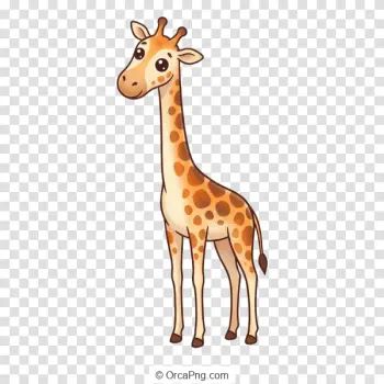 Adorable Cartoon Giraffe