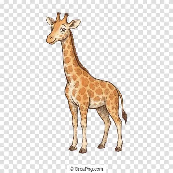 Friendly Cartoon Giraffe
