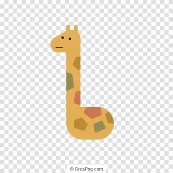 Minimalist L-Shaped Giraffe Icon