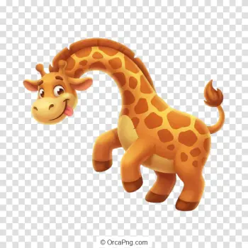 Playful Spotted Giraffe