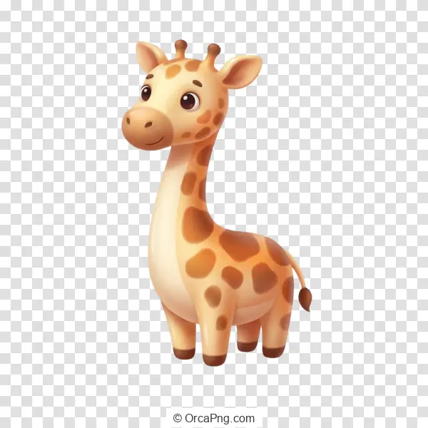 Charming Cartoon Baby Giraffe