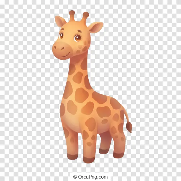 Friendly Spotted Giraffe Illustration
