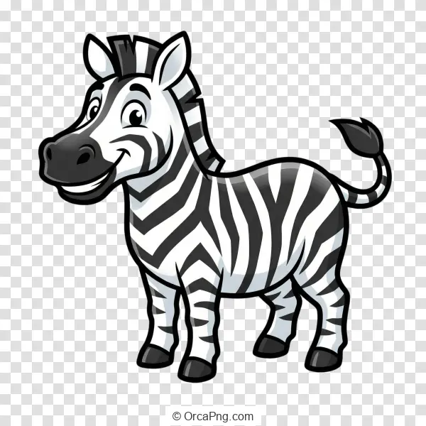 Smiling Striped Zebra Mascot