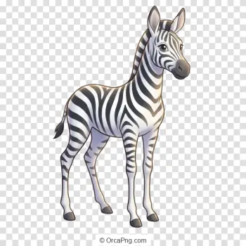 Young Striped Zebra