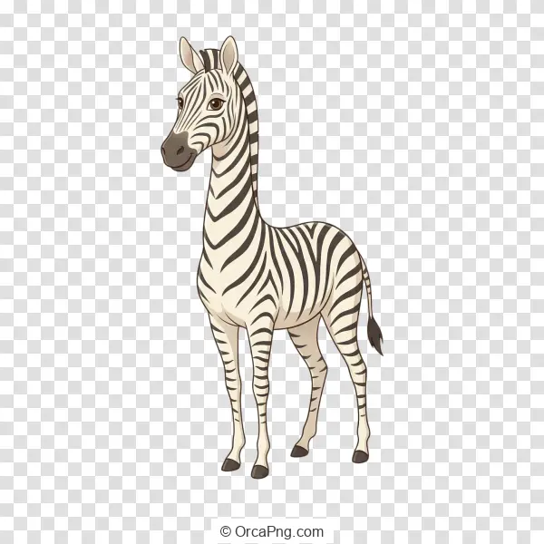 Striped Cartoon Zebra
