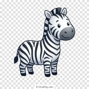 Adorable Cartoon Zebra