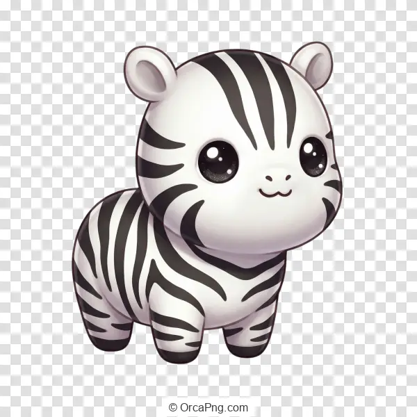 Adorable Kawaii Zebra Calf