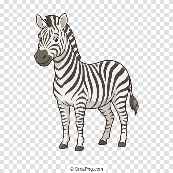 Playful Striped Zebra Character