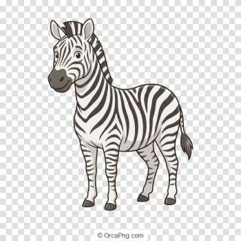 Playful Striped Zebra Character