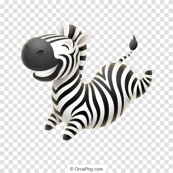 Playful Zebra Character