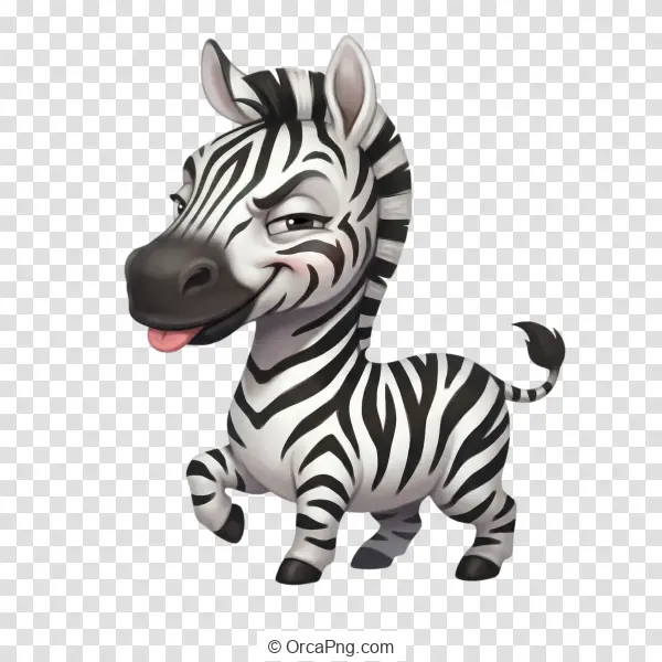 Playful Zebra Character