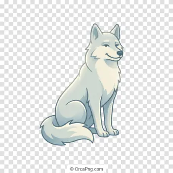 Smiling Cartoon Wolf