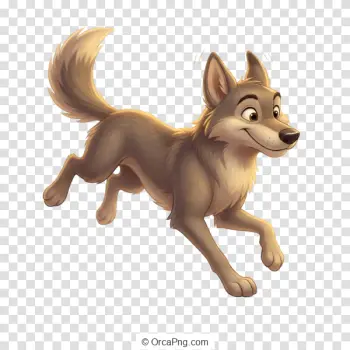 Joyful Wolf Pup Sprint