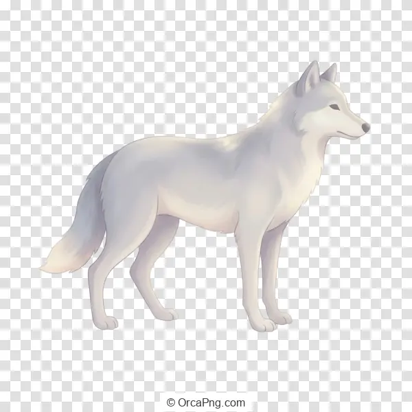 Serene Arctic Wolf