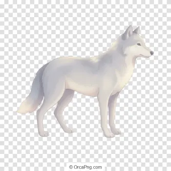 Serene Arctic Wolf