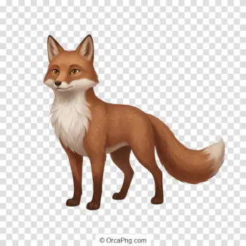 Alert Red Fox Character