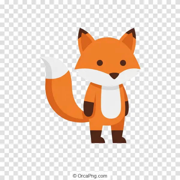 Cute Flat Design Fox Character