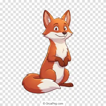Friendly Upright Fox Illustration