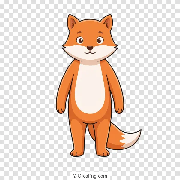 Friendly Orange Fox Character Illustration