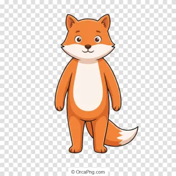 Friendly Orange Fox Character Illustration