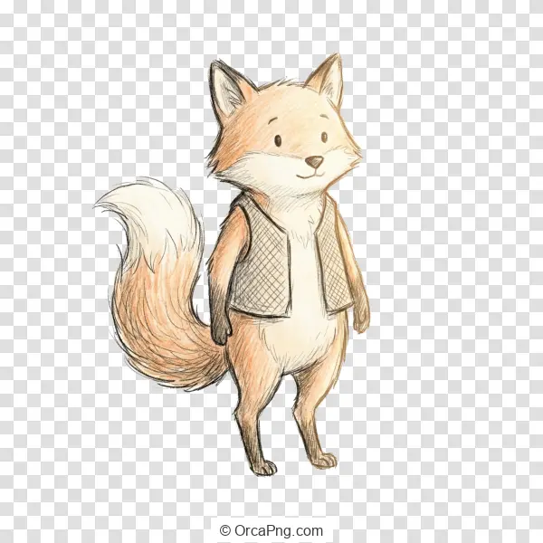 Charming Dressed Fox Character