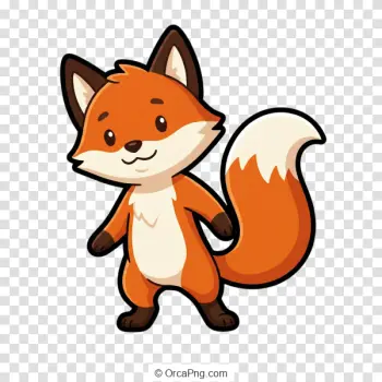 Charming Cartoon Fox