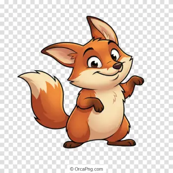 Friendly Orange Fox Cartoon