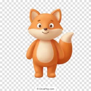 Friendly Orange Fox Illustration