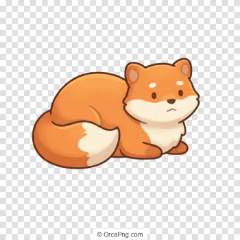 Cuddly Cartoon Fox Resting