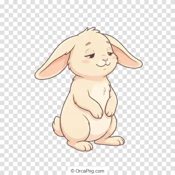Gentle Cream Bunny Character