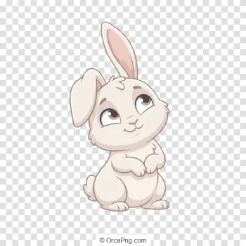 Curious Cartoon Rabbit