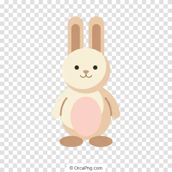 Charming Flat Design Bunny Illustration