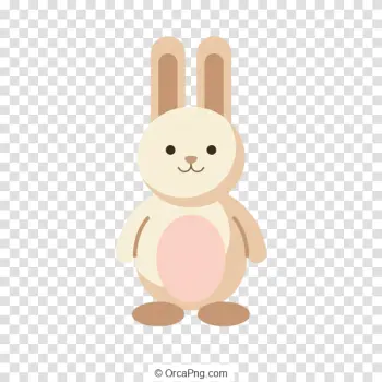 Charming Flat Design Bunny Illustration