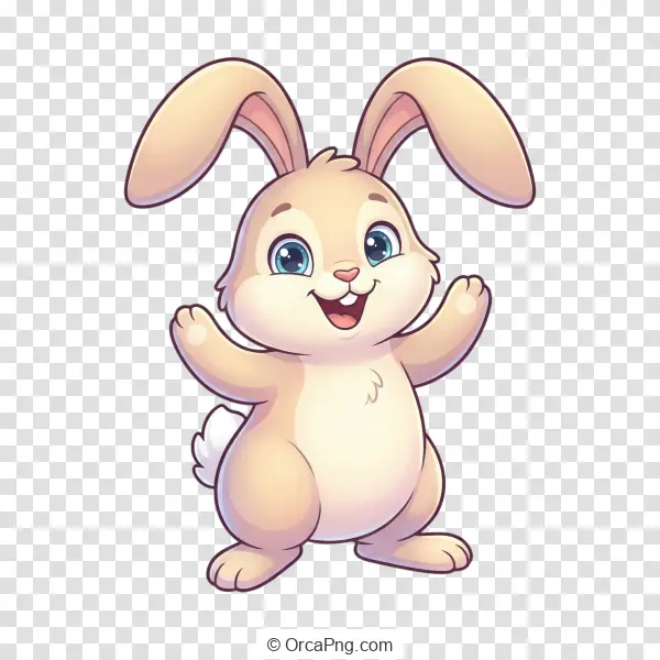 Cheerful Cartoon Bunny