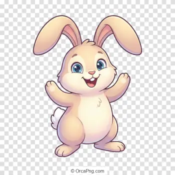 Cheerful Cartoon Bunny