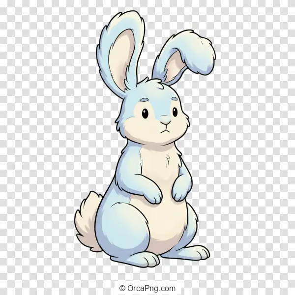 Charming Blue Bunny Standing