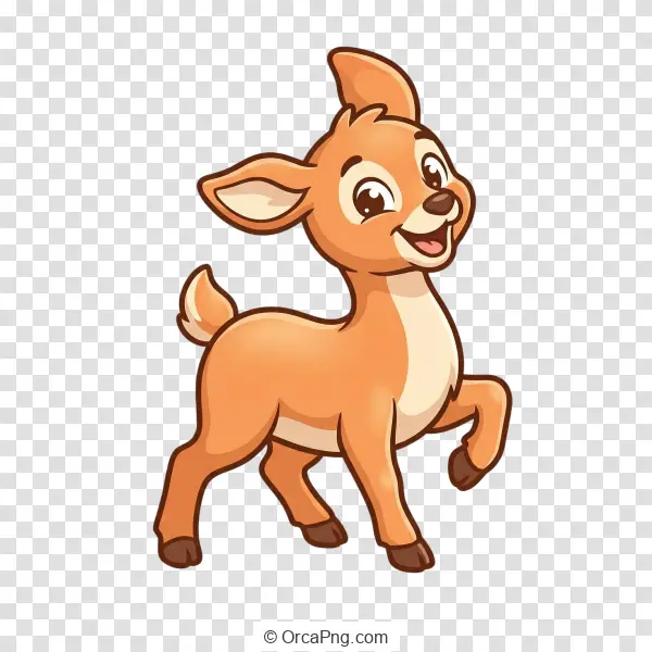 Cheerful Cartoon Fawn