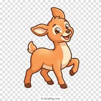 Cheerful Cartoon Fawn