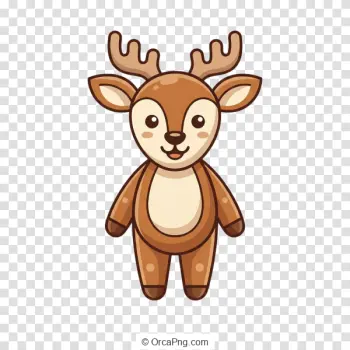 Cute Antlered Deer Illustration