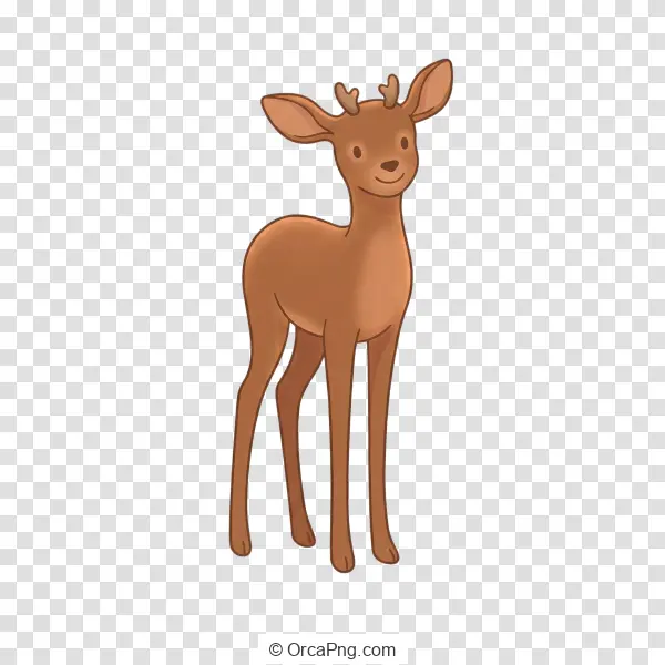 Smiling Cartoon Fawn Character